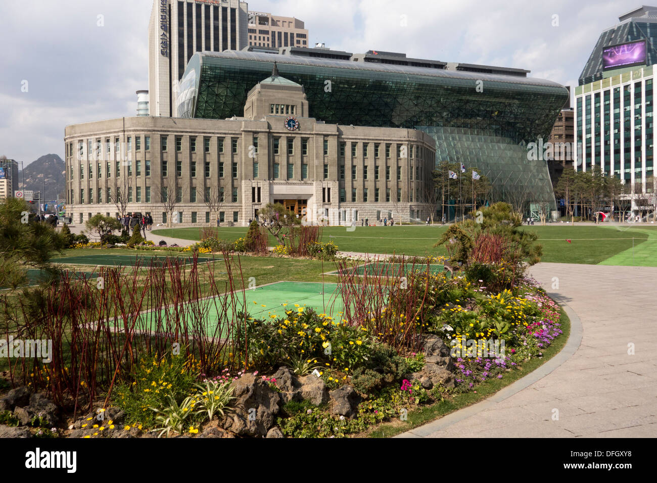 Seoul Plaza (Gwangjang), Seul, Corea Foto Stock