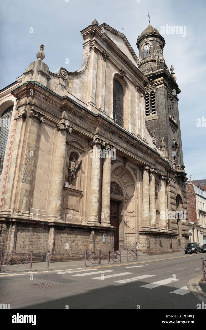 Eglise Saint-Andre XVIII siecle, rue Royale, Vieux-Lille, Lille, Nord-Pas-de-Calais, Nord, Francia. Foto Stock