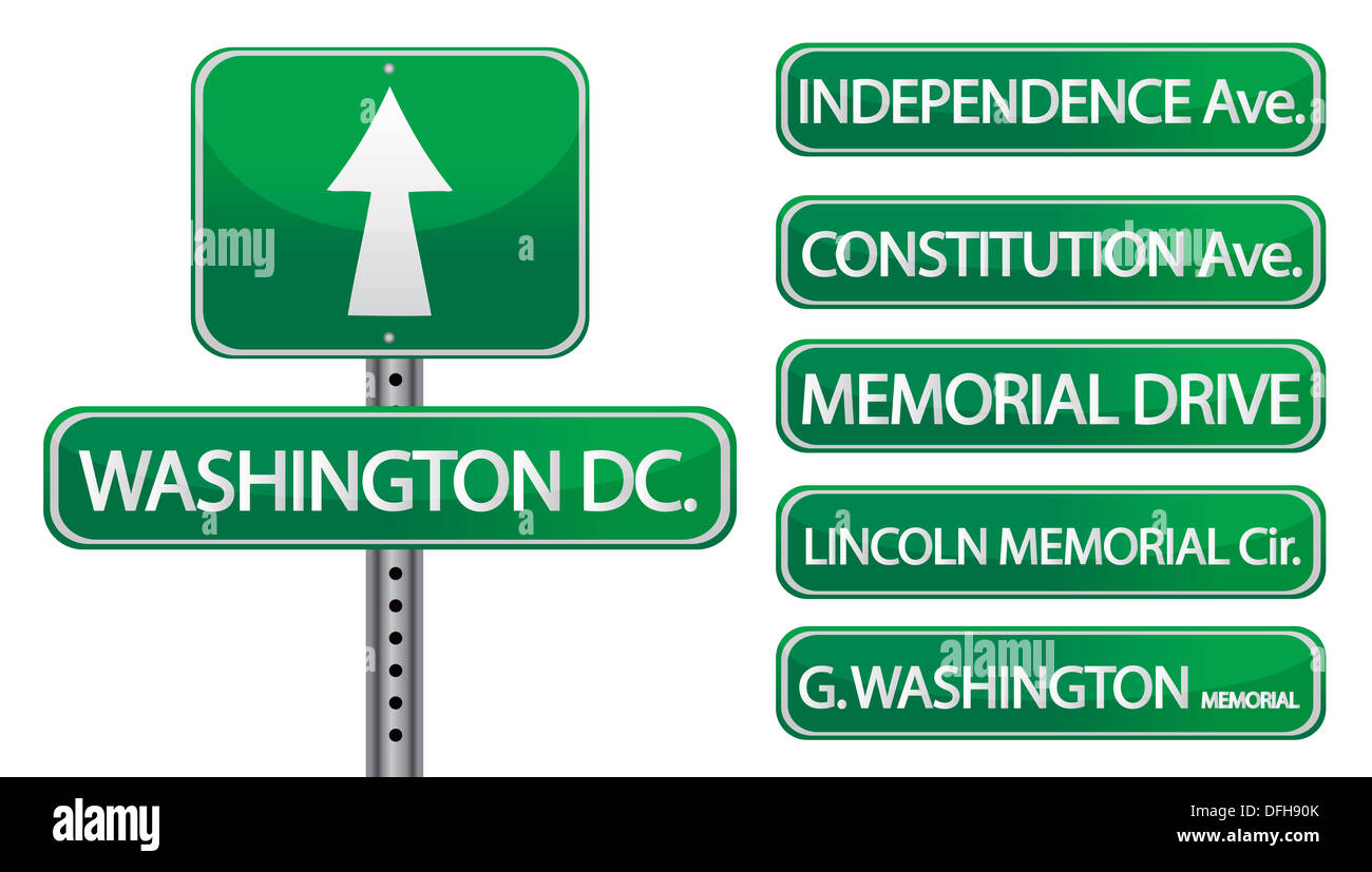 Washington dc importanti strade e vie Foto Stock