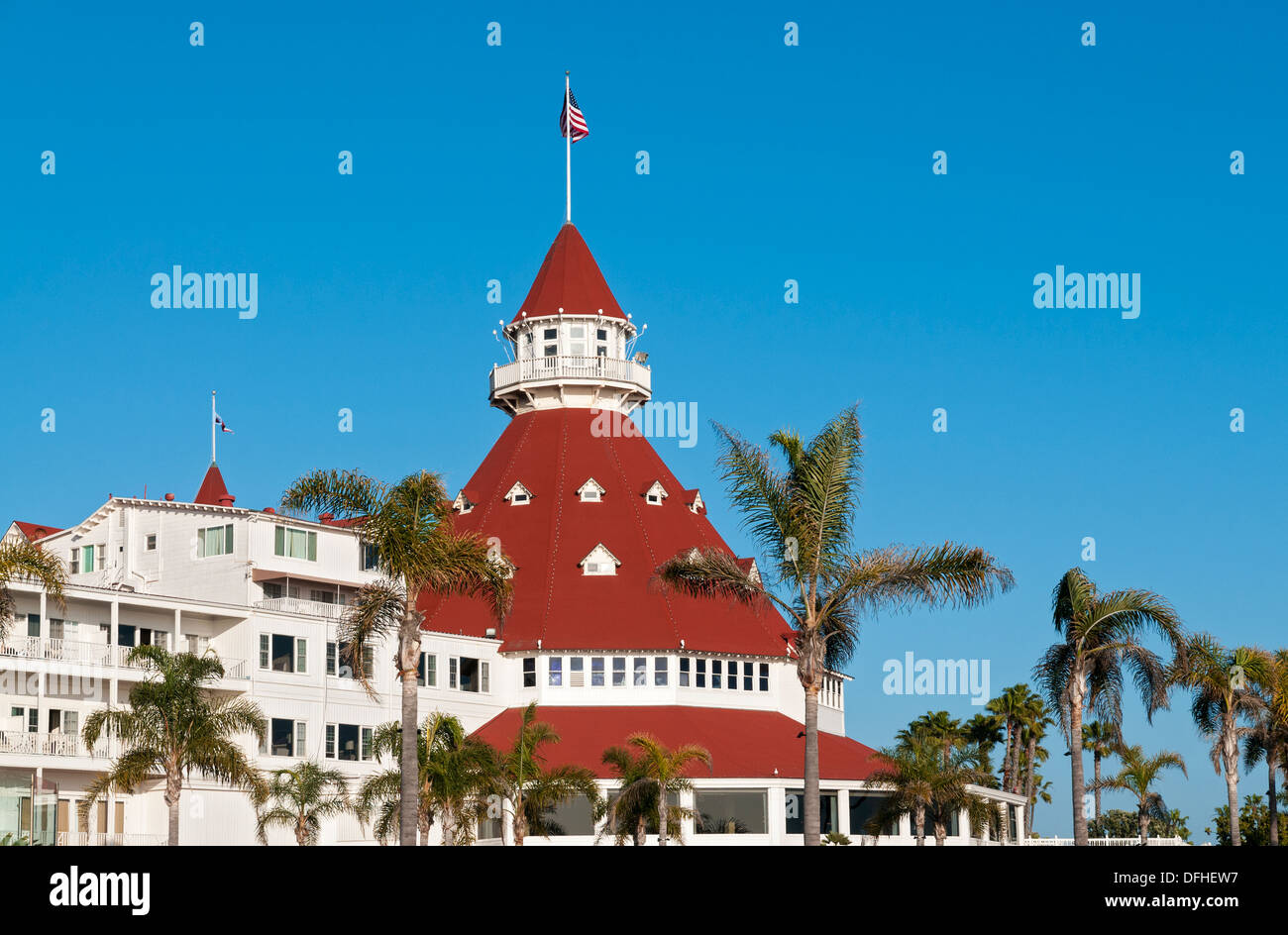 California, San Diego, Coronado Island, Hotel del Coronado Foto Stock