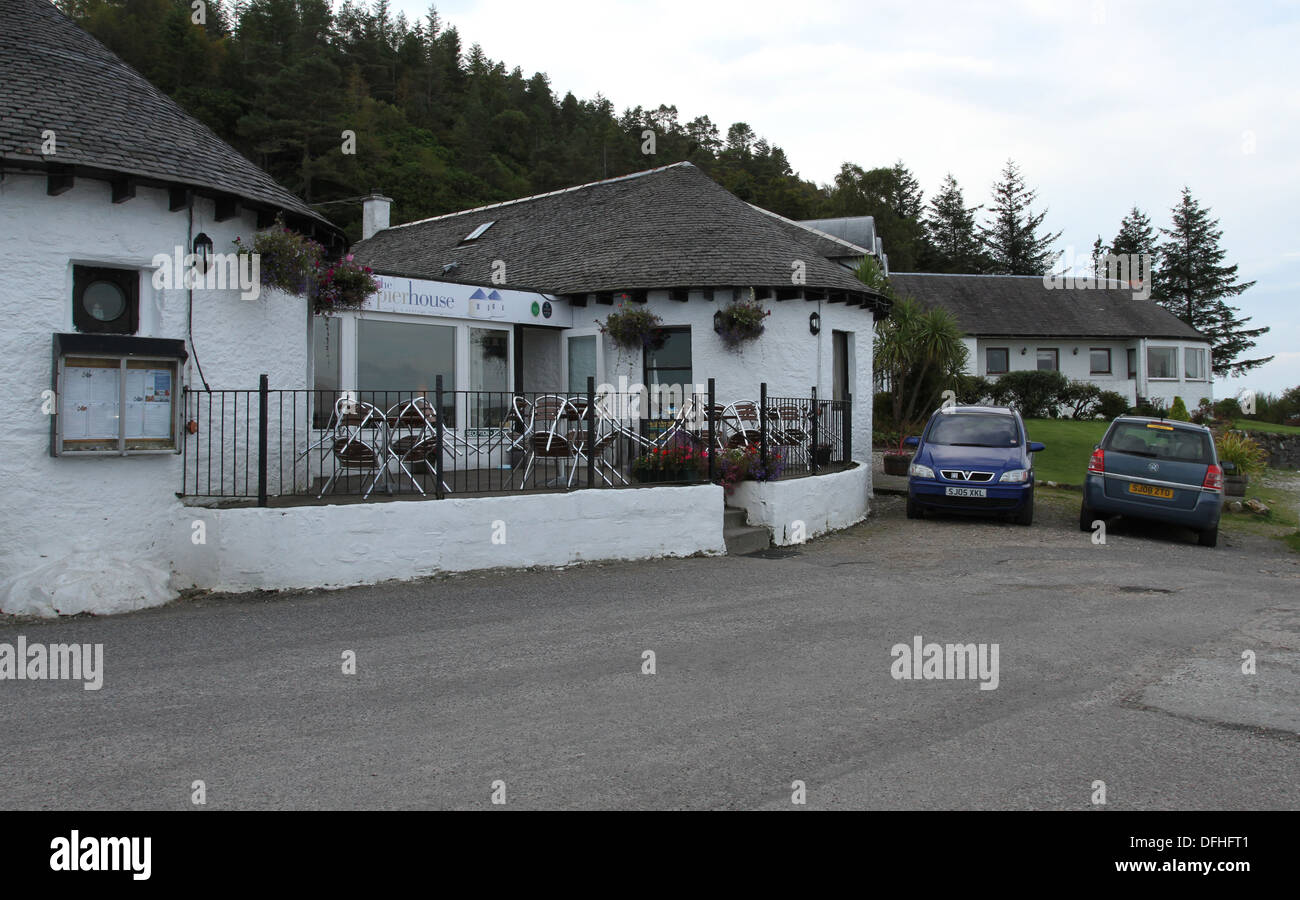 Esterno del molo house hotel e ristorante port appin scozia ottobre 2013 Foto Stock