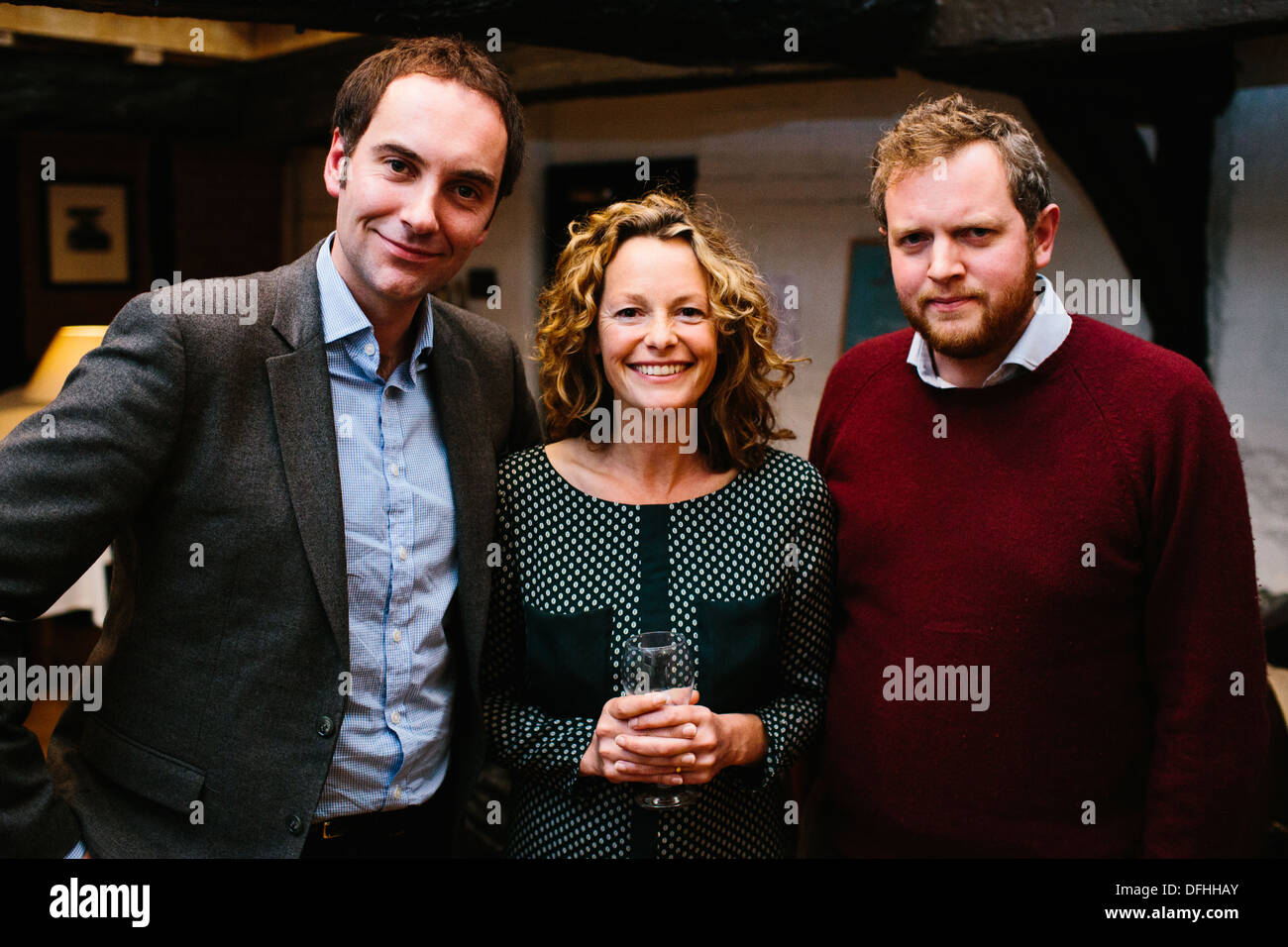 Dougie Anderson & Kate umile & Miles Jupp Foto Stock