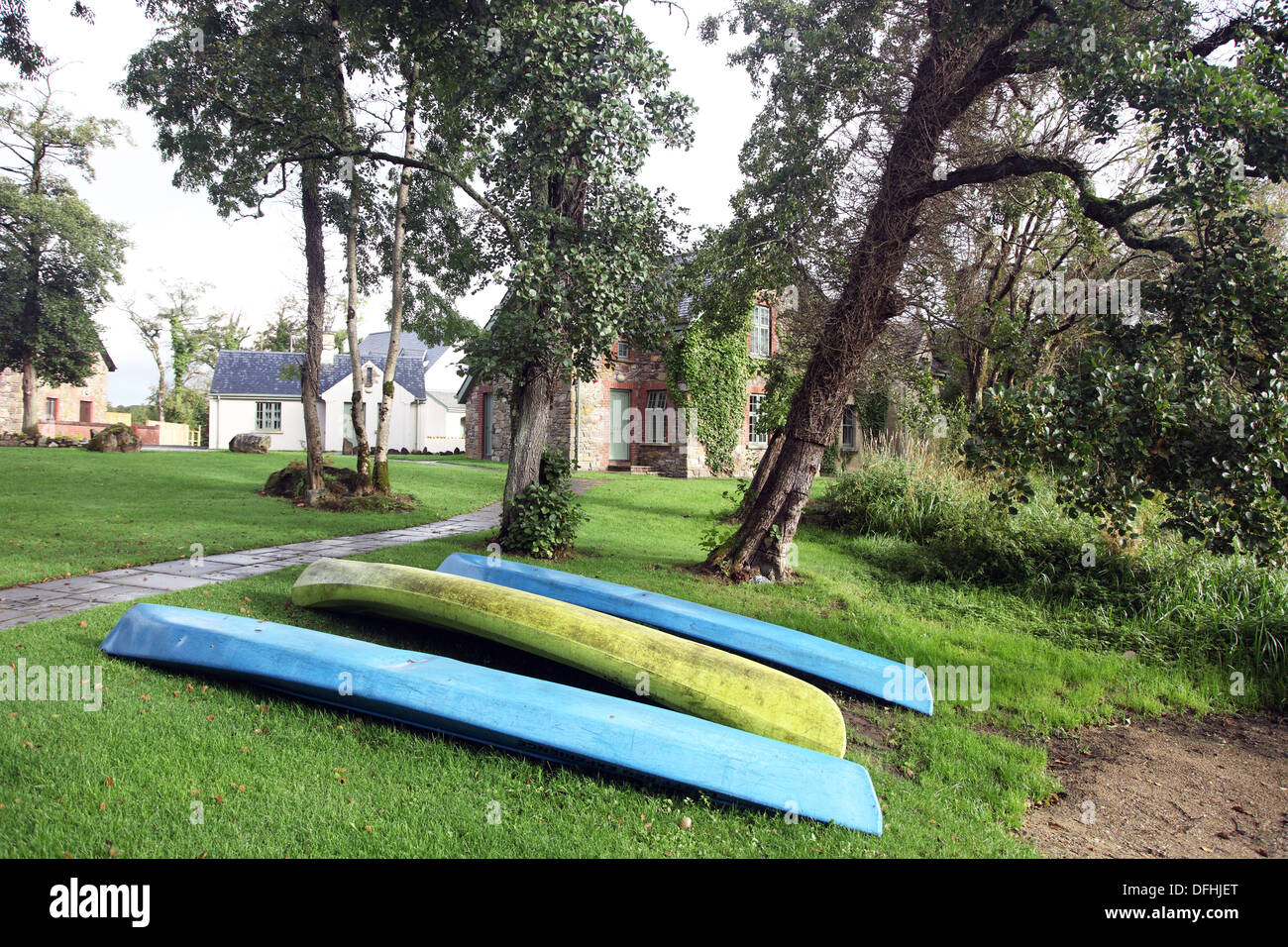 Lusty Beg Island, luxury self-catering accommodation and Spa, Co. Fermanagh, Irlanda del Nord Foto Stock