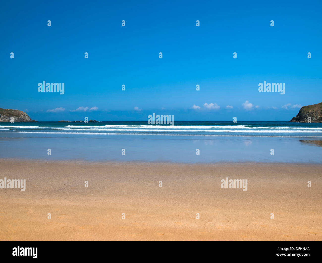 Lonely Beach sulla costa della Galizia (Spagna ) Foto Stock