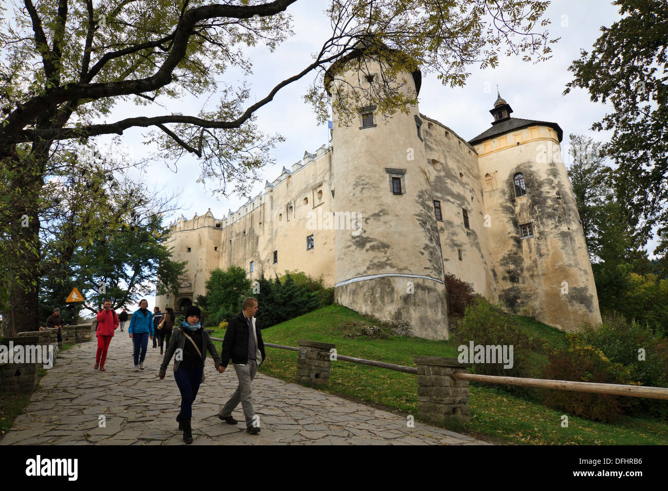 Il castello di Niedzica. Polonia meridionale. Foto Stock