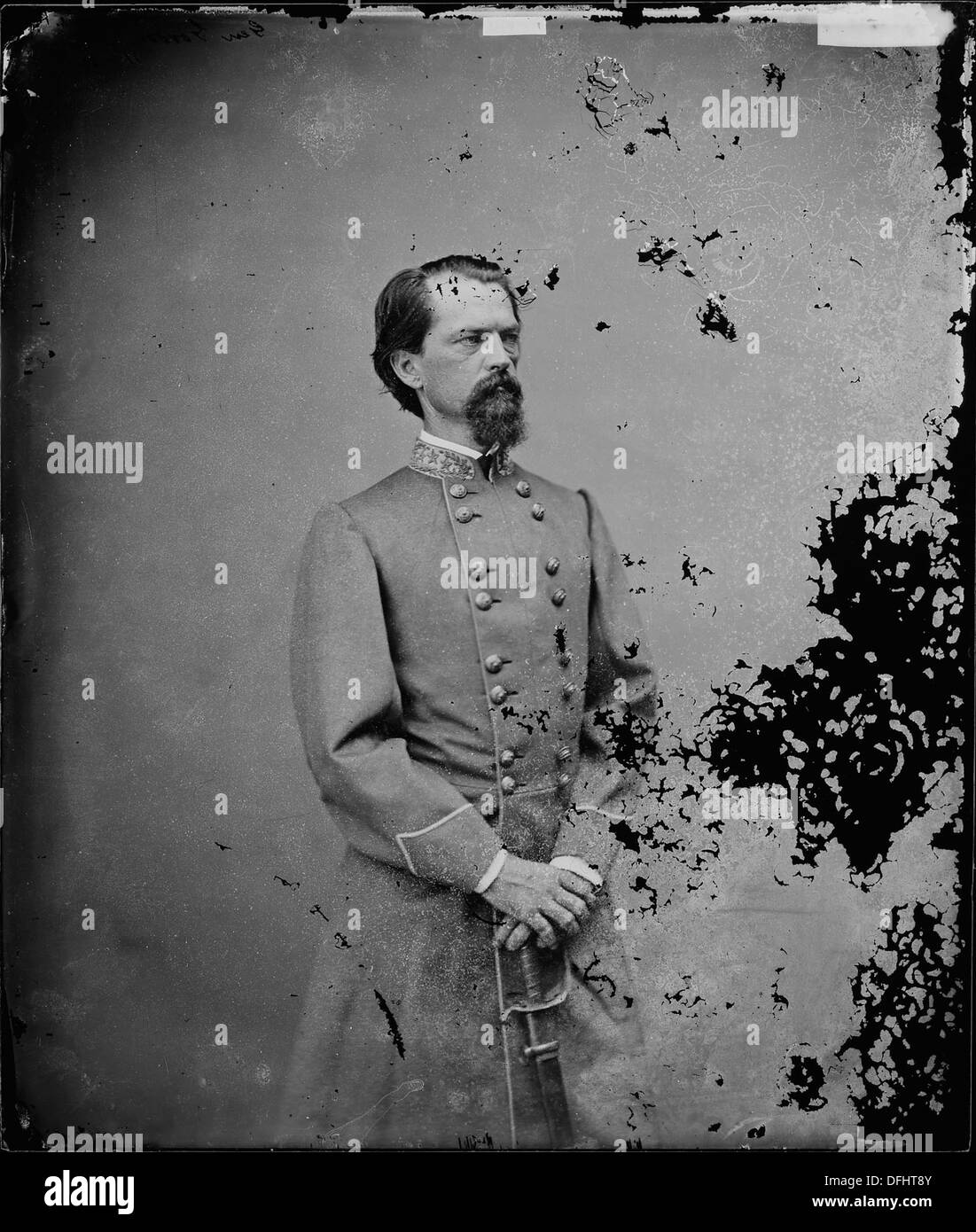 Un ritratto del generale John B. Gordon, un importante leader dell'esercito confederato durante la guerra civile americana, che mostra il suo ruolo nell'esercito e la sua carriera politica post-bellica. Foto Stock