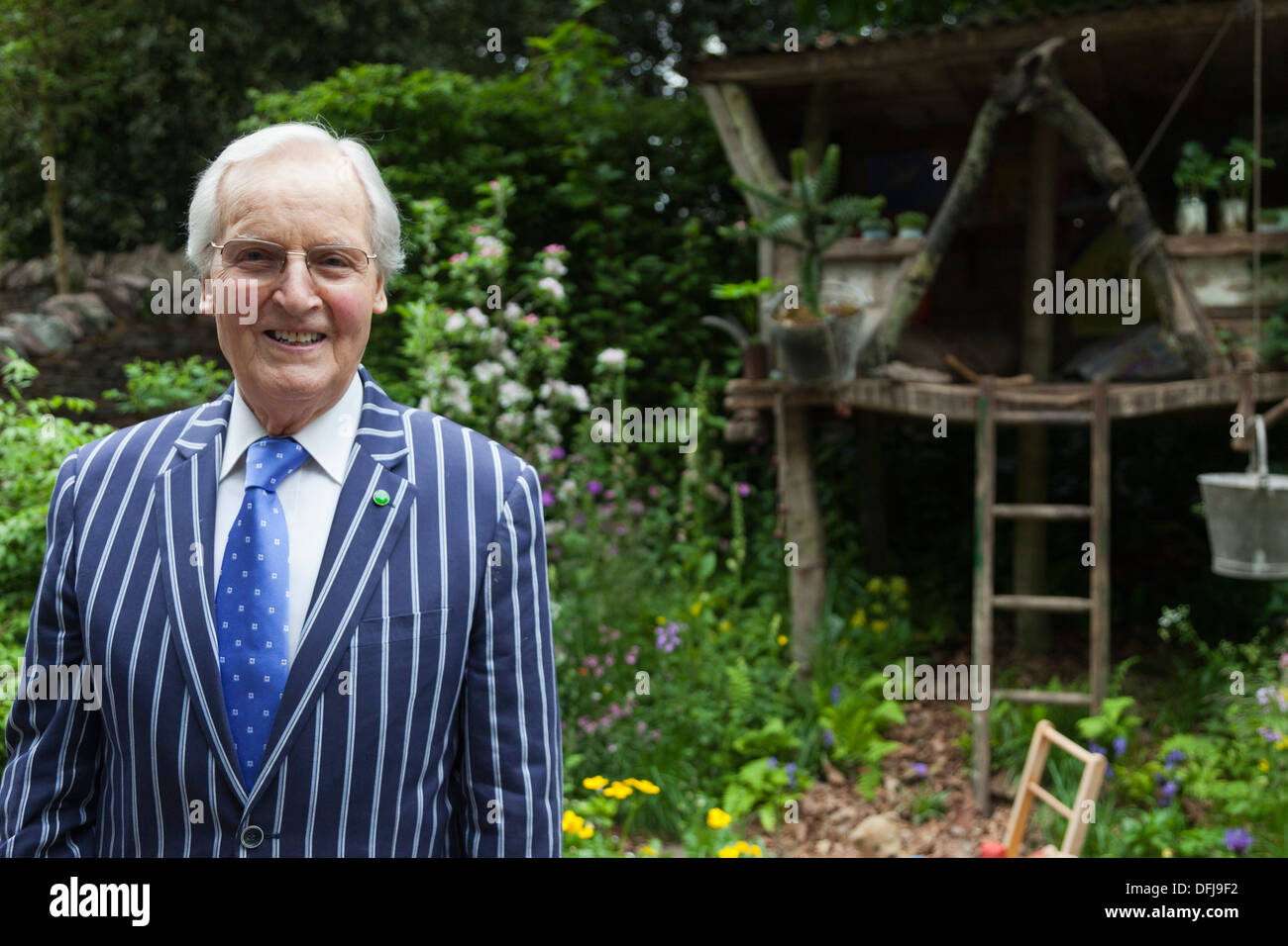 Nicholas Parsons at Chelsea Flower Show Foto Stock