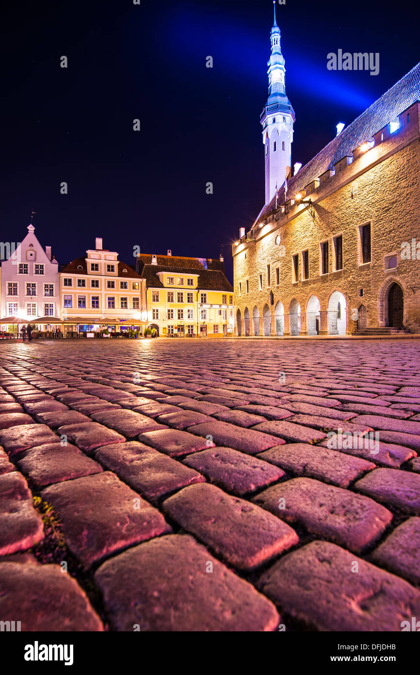 La piazza della città vecchia di Tallinn, Estonia. Foto Stock