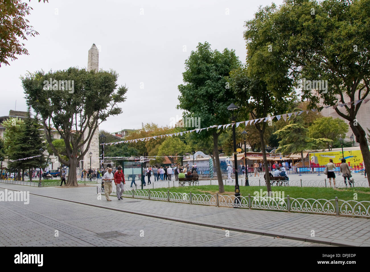 Turchia, Istanbul, l'Ippodromo di Costantinopoli, obelisco di Teodosio Foto Stock