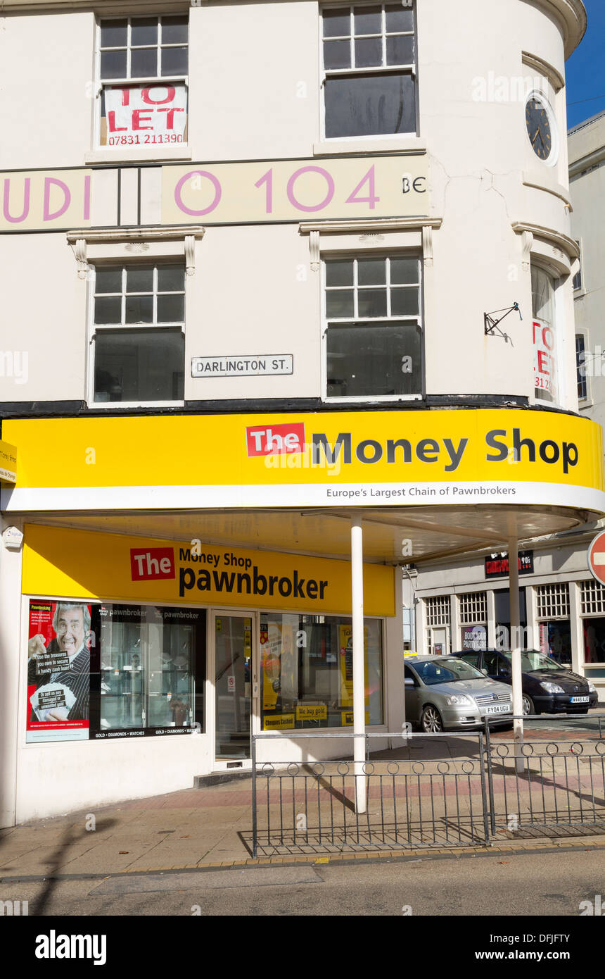 Il denaro shop pawnbroker in Wolverhampton Foto Stock