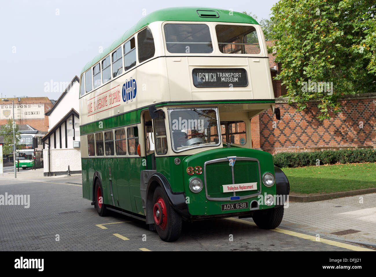 Vintage double-decker bus Foto Stock