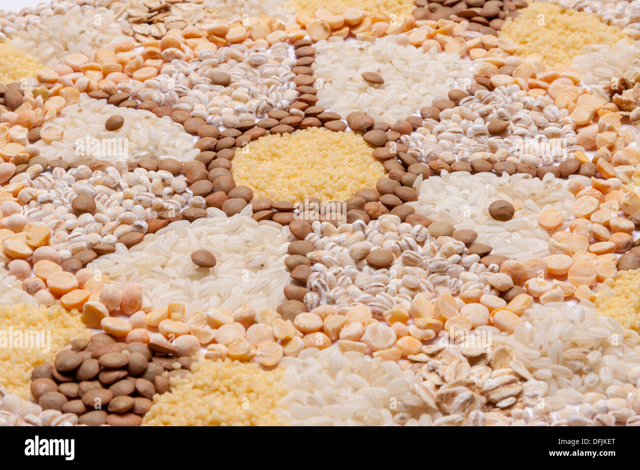 Cibo mandala ruota. Foto Stock