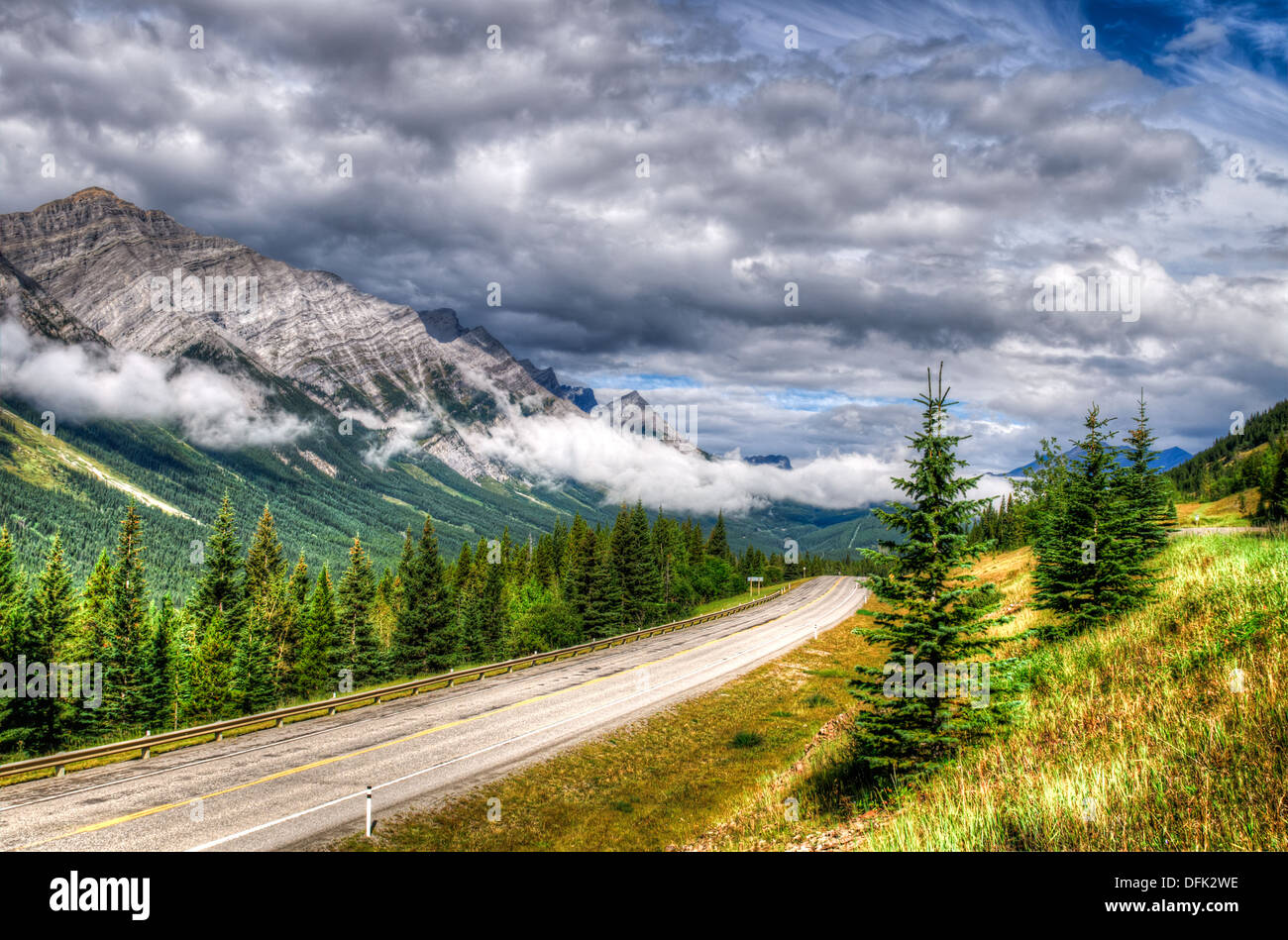 Vista Montagna, Kananaskis Country Alberta Canada Foto Stock