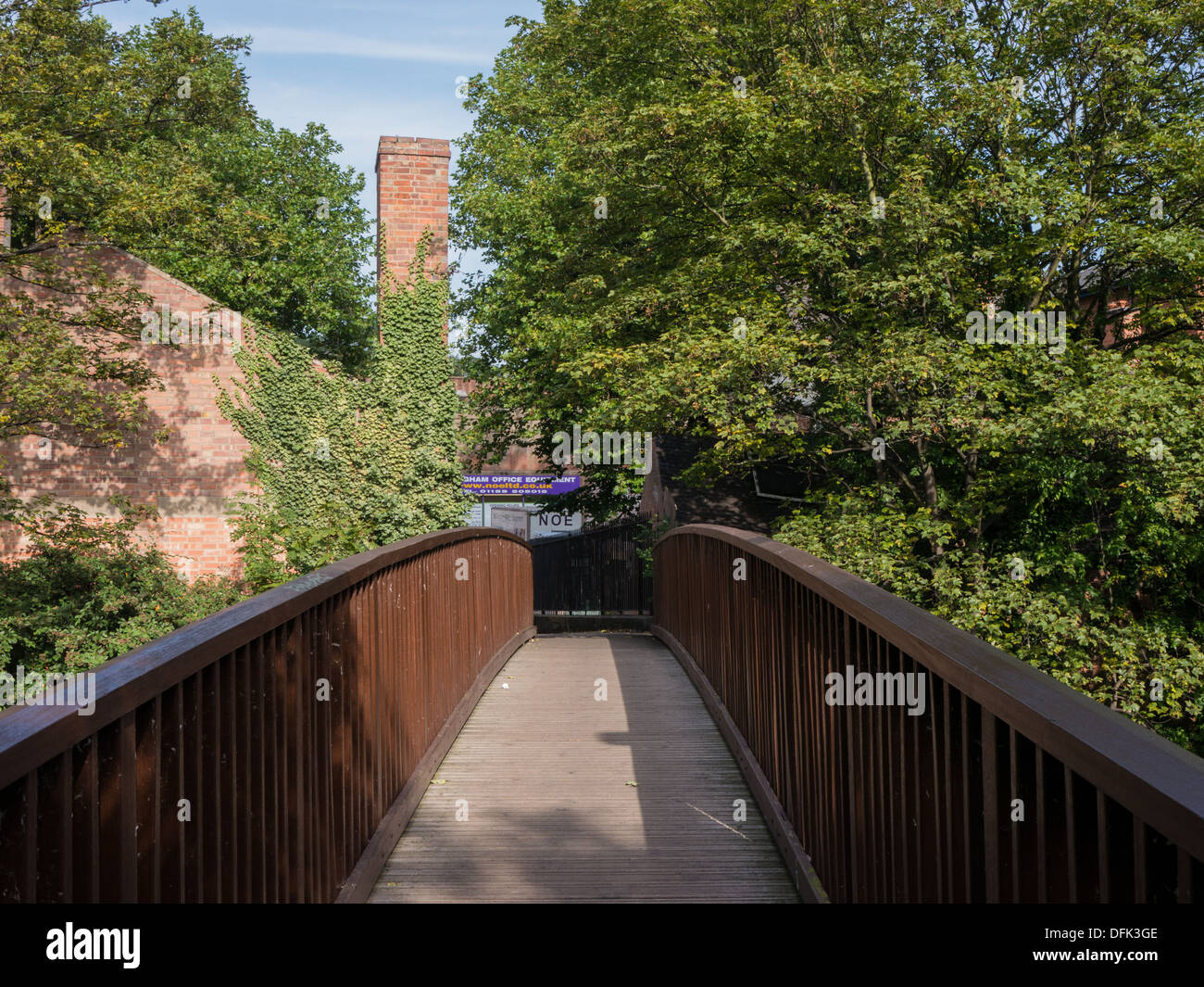 Il Footbridge oltre il canale di Nottingham. Nottingham, Regno Unito Foto Stock