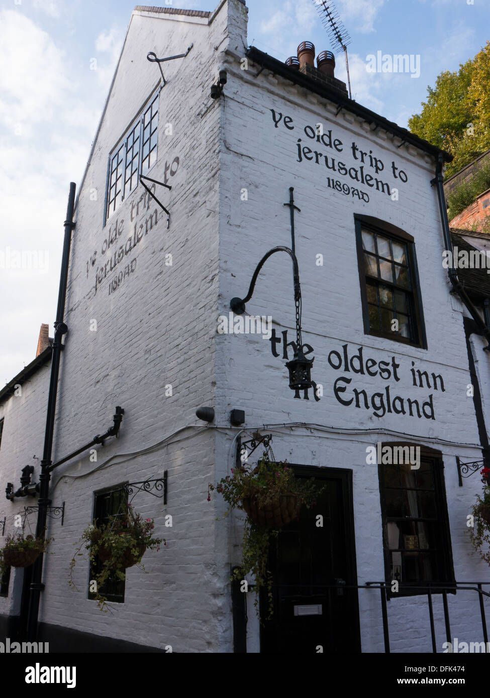 Ye Olde Trip to Jerusalem Pub di Nottingham REGNO UNITO. Questo è uno dei più vecchi pub del paese. Foto Stock