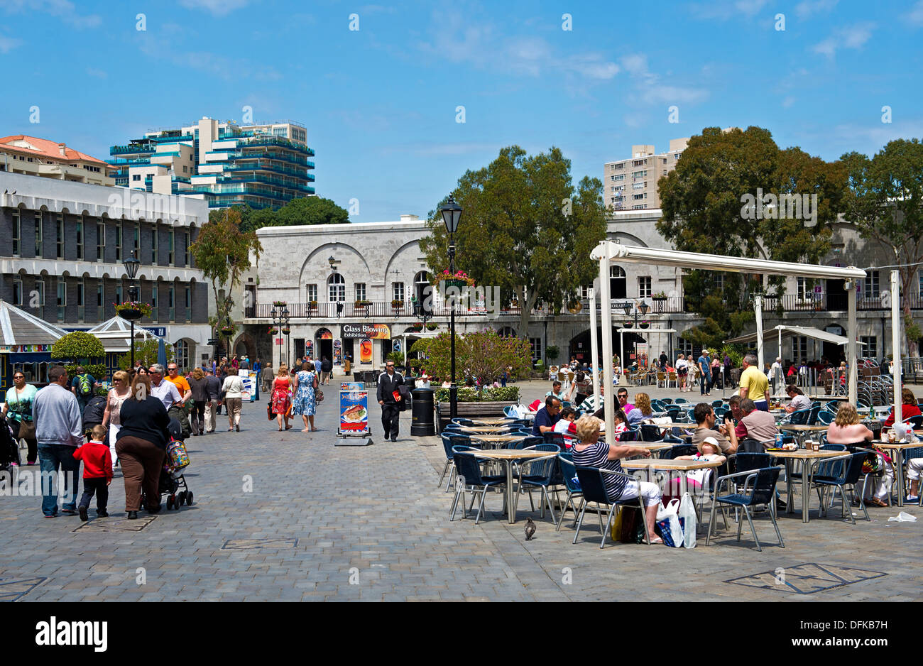 A Grand Casemates Square, Gibilterra Foto Stock