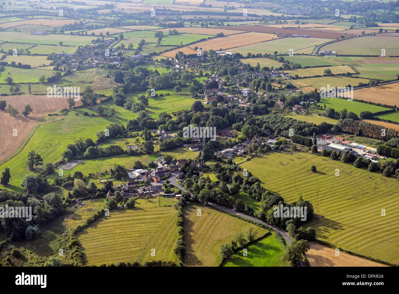 Fotografia aerea di Wardington Oxfordshire Foto Stock
