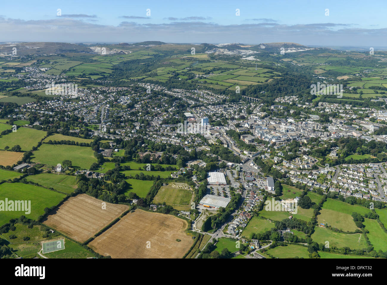 Fotografia aerea di St Austell Foto Stock