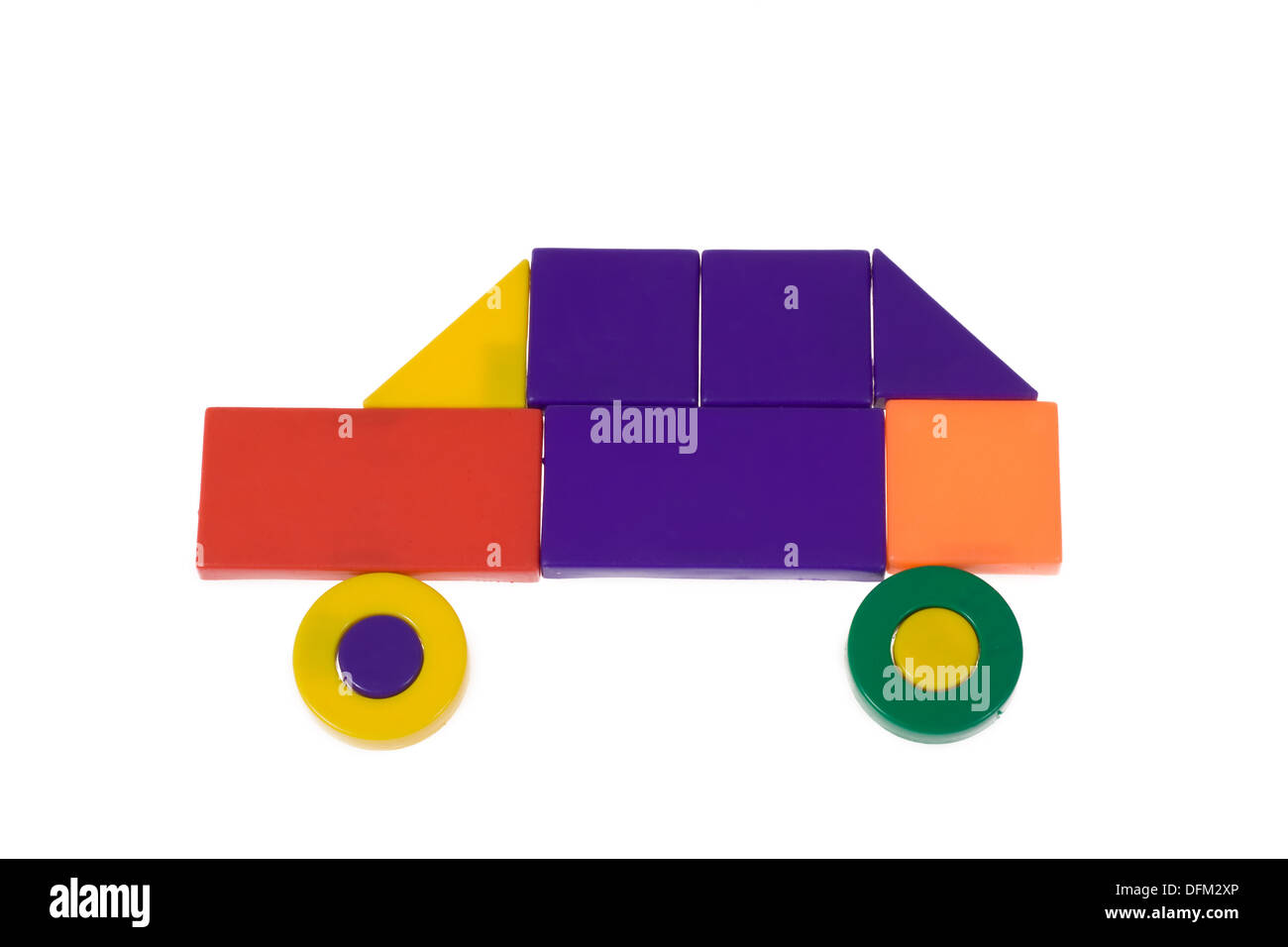 Auto da blocchi di plastica Foto Stock