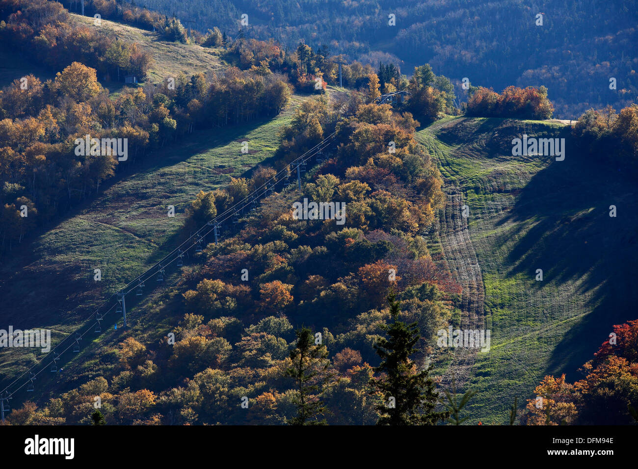 Cannon Mountain ski area, New Hampshire, STATI UNITI D'AMERICA Foto Stock