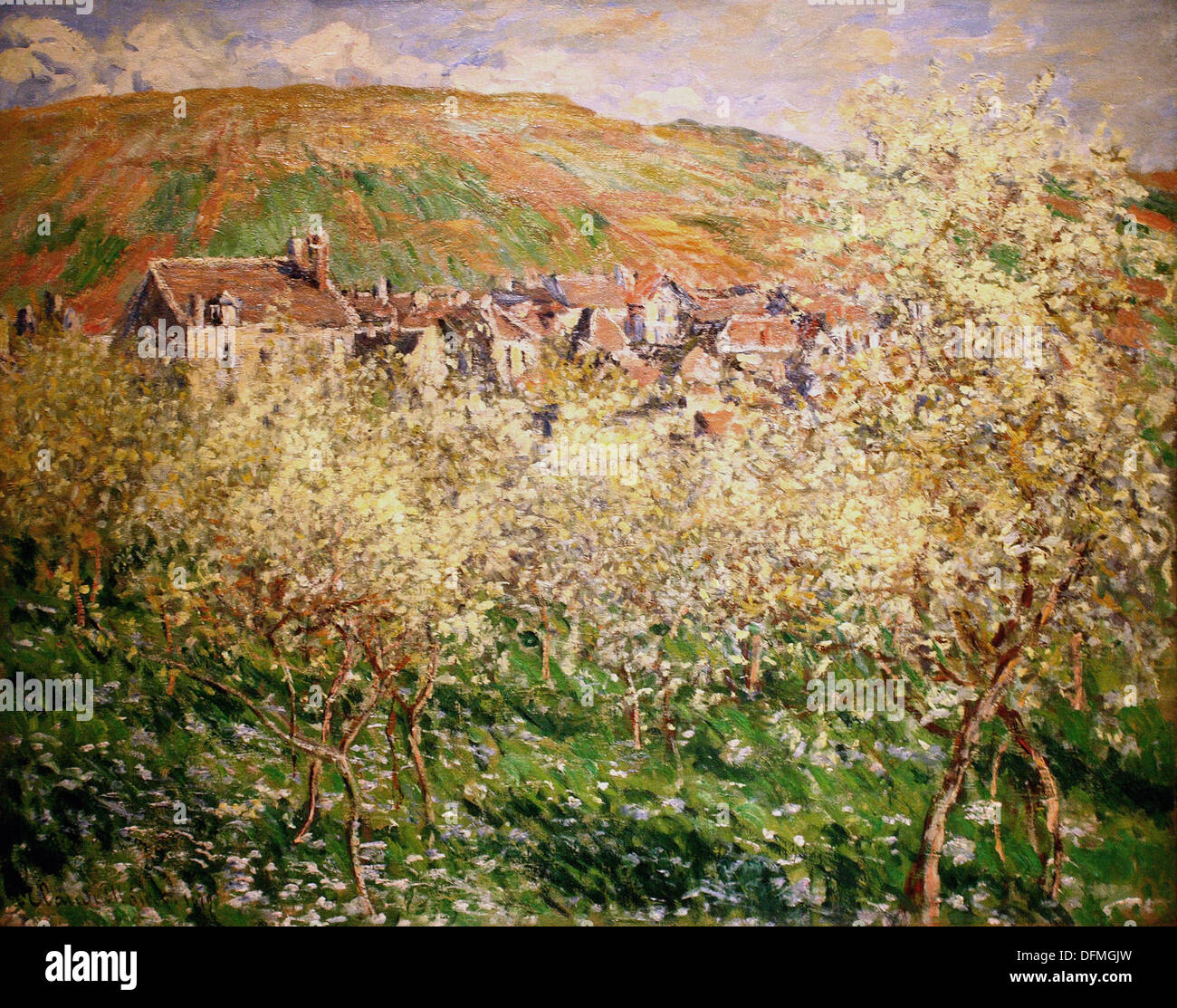 Claude Monet - prugna alberi in fiore - 1879 - Museo delle Belle Arti - Budapest, Ungheria Foto Stock