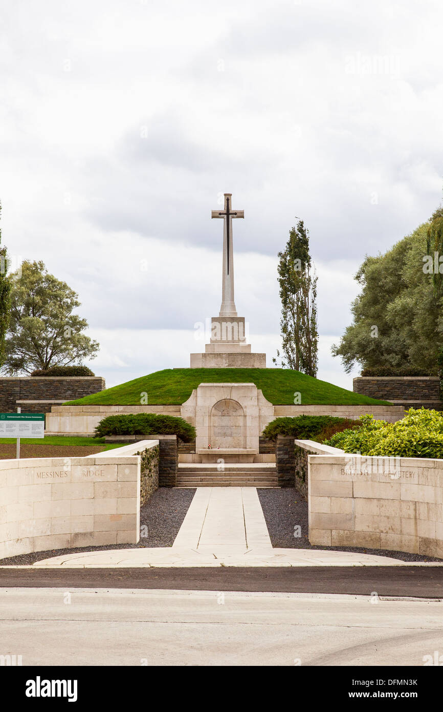 Messines Ridge ww1 cimitero Belgio cimiteri belgi della prima guerra mondiale Foto Stock