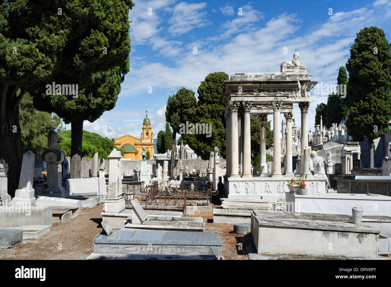 Il cimitero ebraico sulla Collina del Castello (Cimetière Colline du Château) Nice Foto Stock