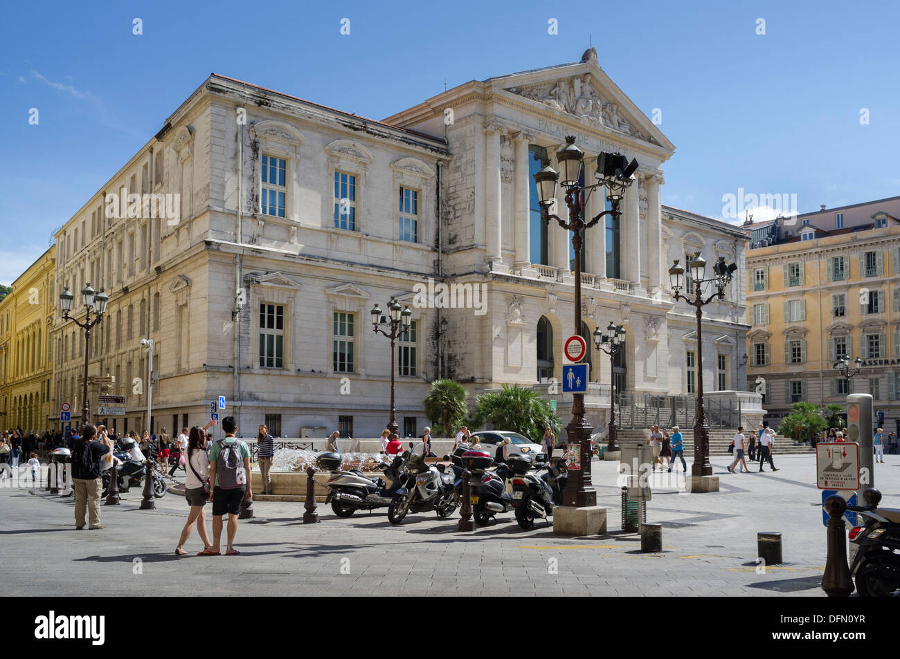 Il Palais de la giustizia nella Place du Palais, Nizza Foto Stock