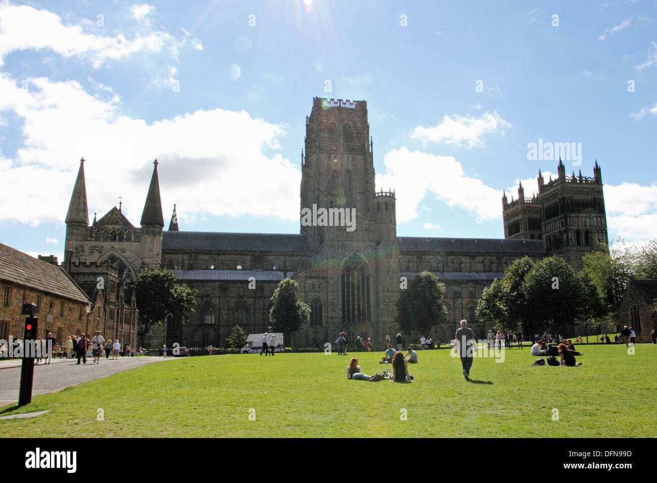 La Cattedrale di Durham. La Chiesa Cattedrale di Cristo, la Beata Maria Vergine e St Cuthbert di Durham. Foto Stock