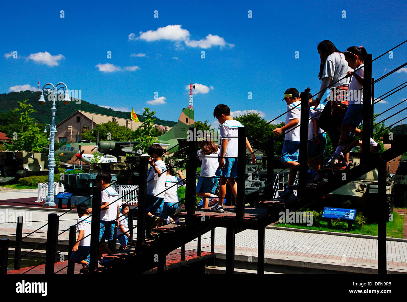 Bambini della Scuola di guerra di Corea Museum Foto Stock
