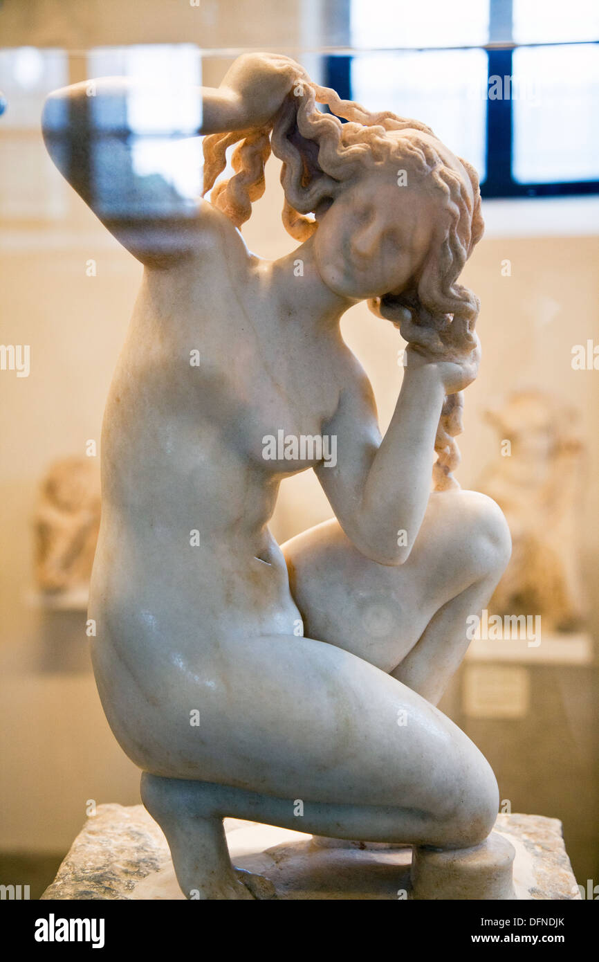 Busto in marmo di Venere Museo Archeologico di Rodi isole Greche - Grecia Foto Stock