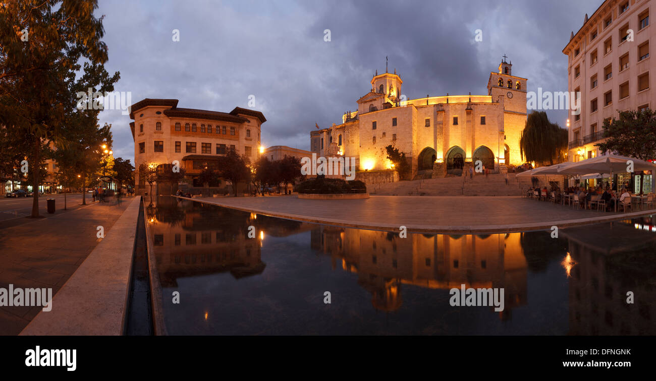 Catedral de Nuestra Senora de la Asuncion, cattedrale, Santander, Camino de la costa, percorso costiero, il Camino del Norte, modo di Sai Foto Stock