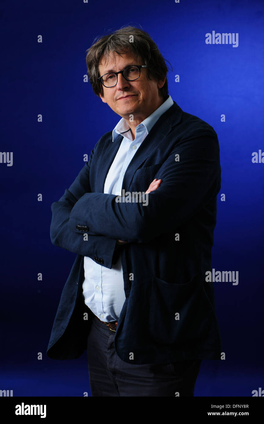 Alan Rusbridger, Editor del Guardian e autore, partecipando al Edinburgh International Book Festival 2013. Foto Stock