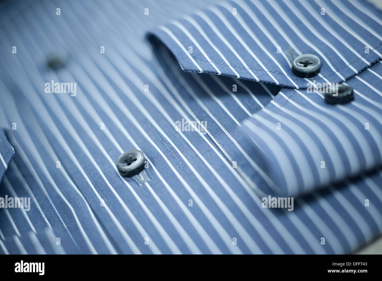 Close-up di un button down shirt Foto Stock