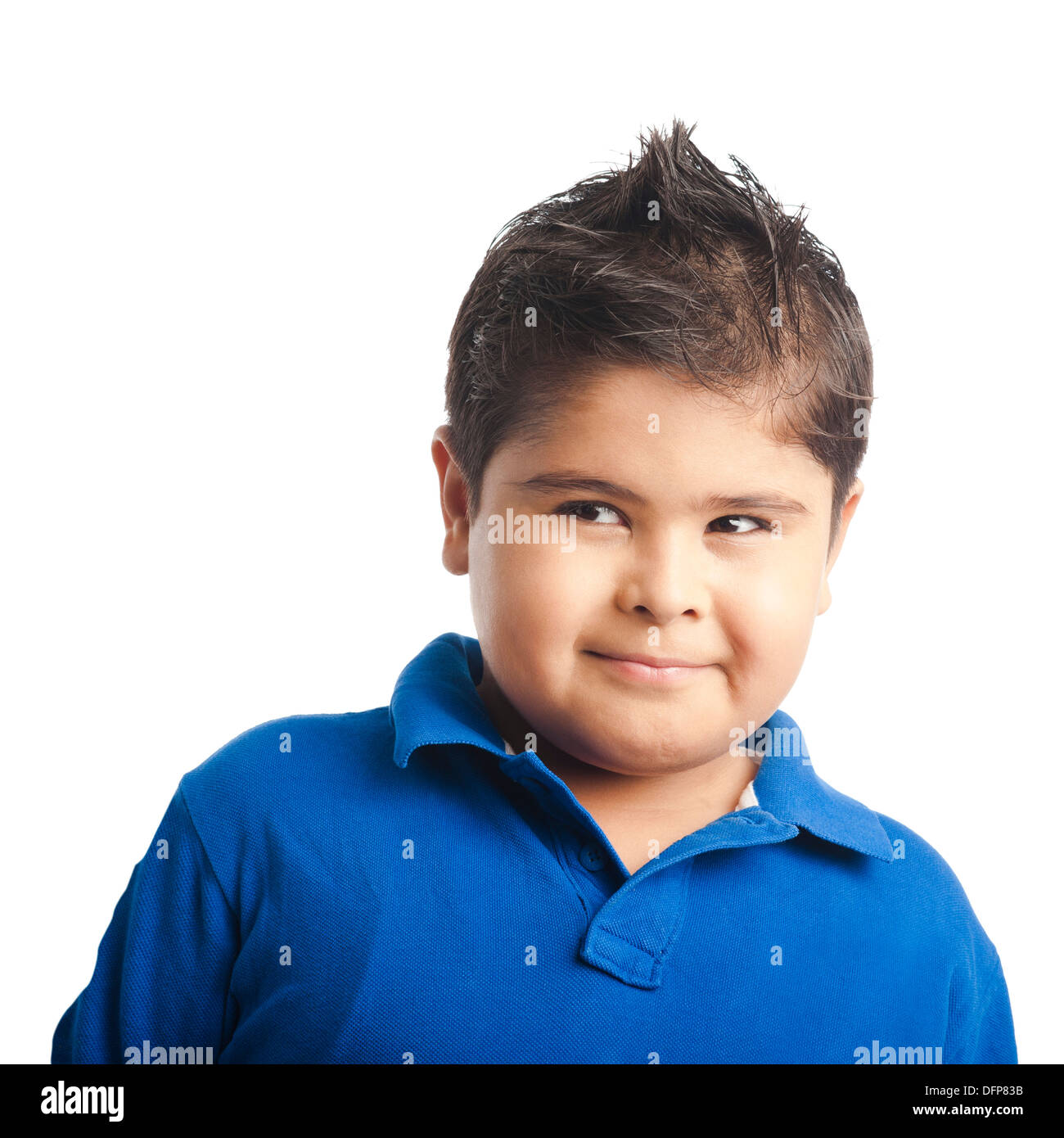 Close-up di un ragazzo che sorride Foto Stock