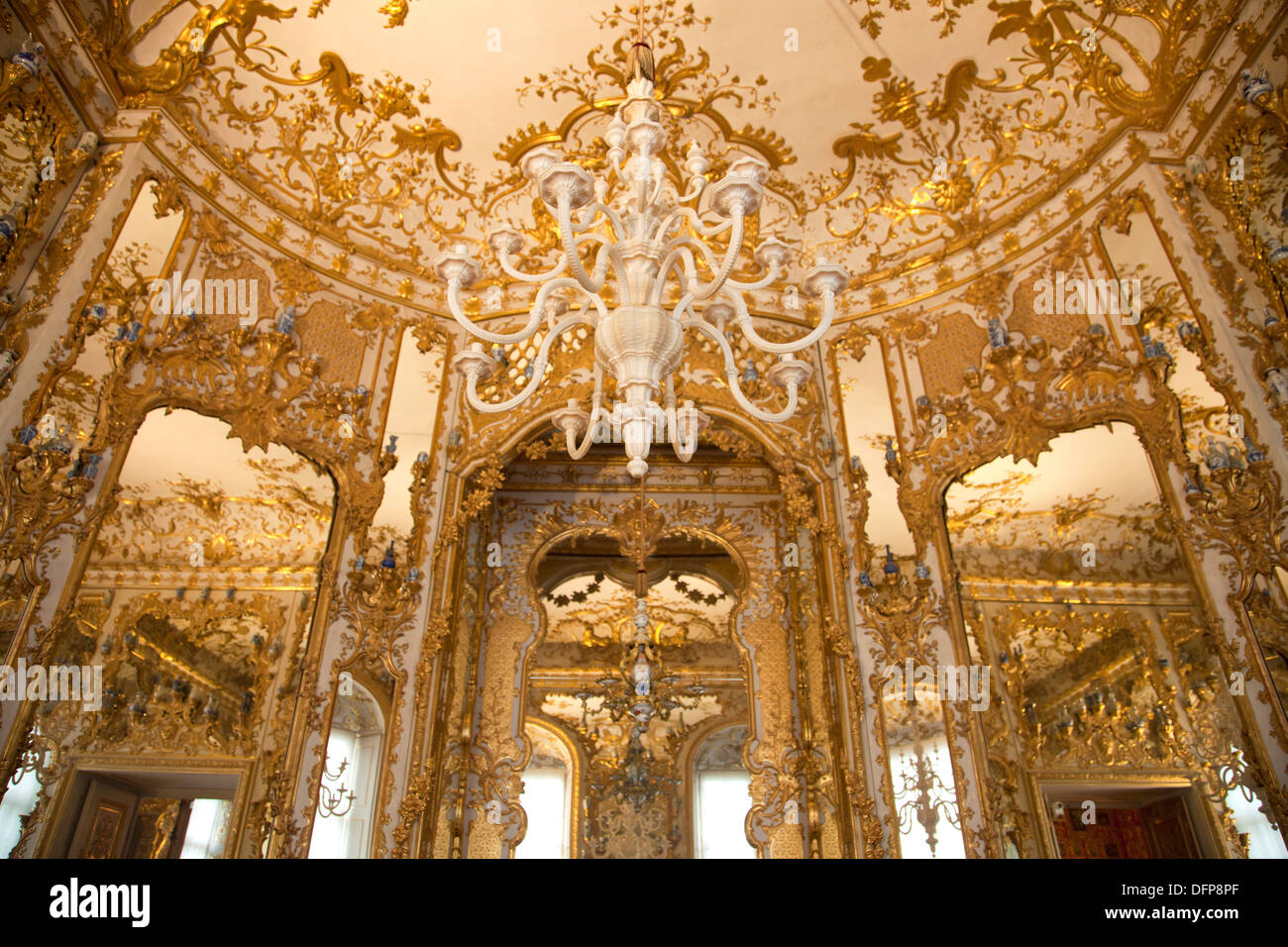 Armadio a specchio dentro il palazzo della città Monaco di Baviera Residenz di Monaco di Baviera, Germania Foto Stock