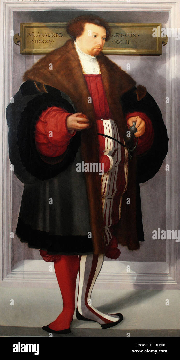 Christoph AMBERGER - Ritratto di un uomo - 1525 - Kunsthistoriches Museum - Vienna Foto Stock