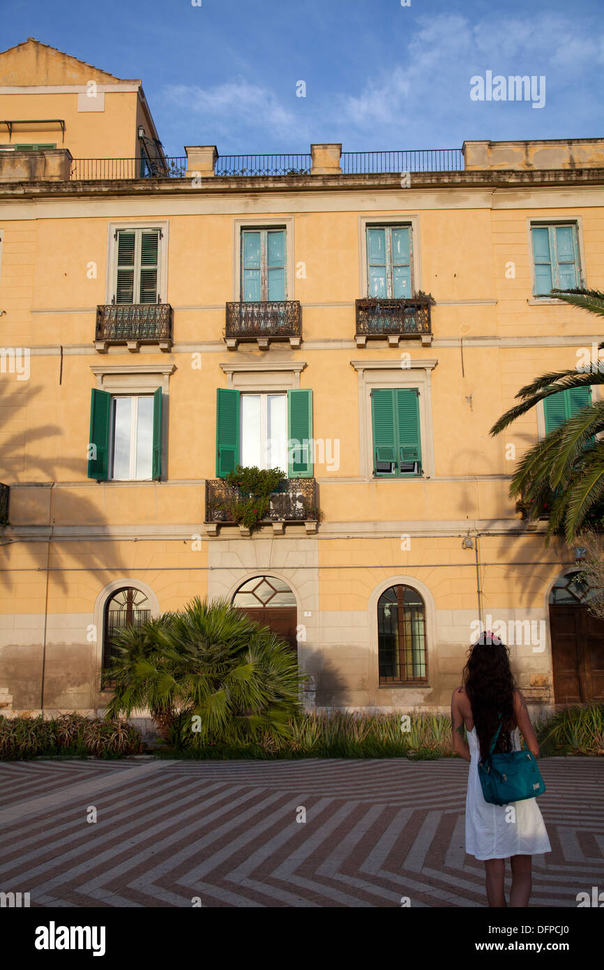 Via Santa Croce sul Bastione di Santa Croce nel Castello di Cagliari -  Sardegna Foto stock - Alamy