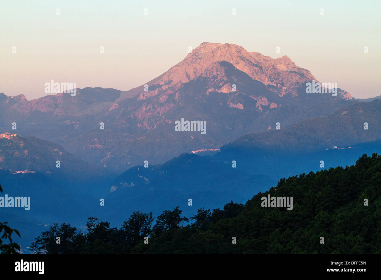 Le Alpi Apuane, Toscana , Italia Foto Stock