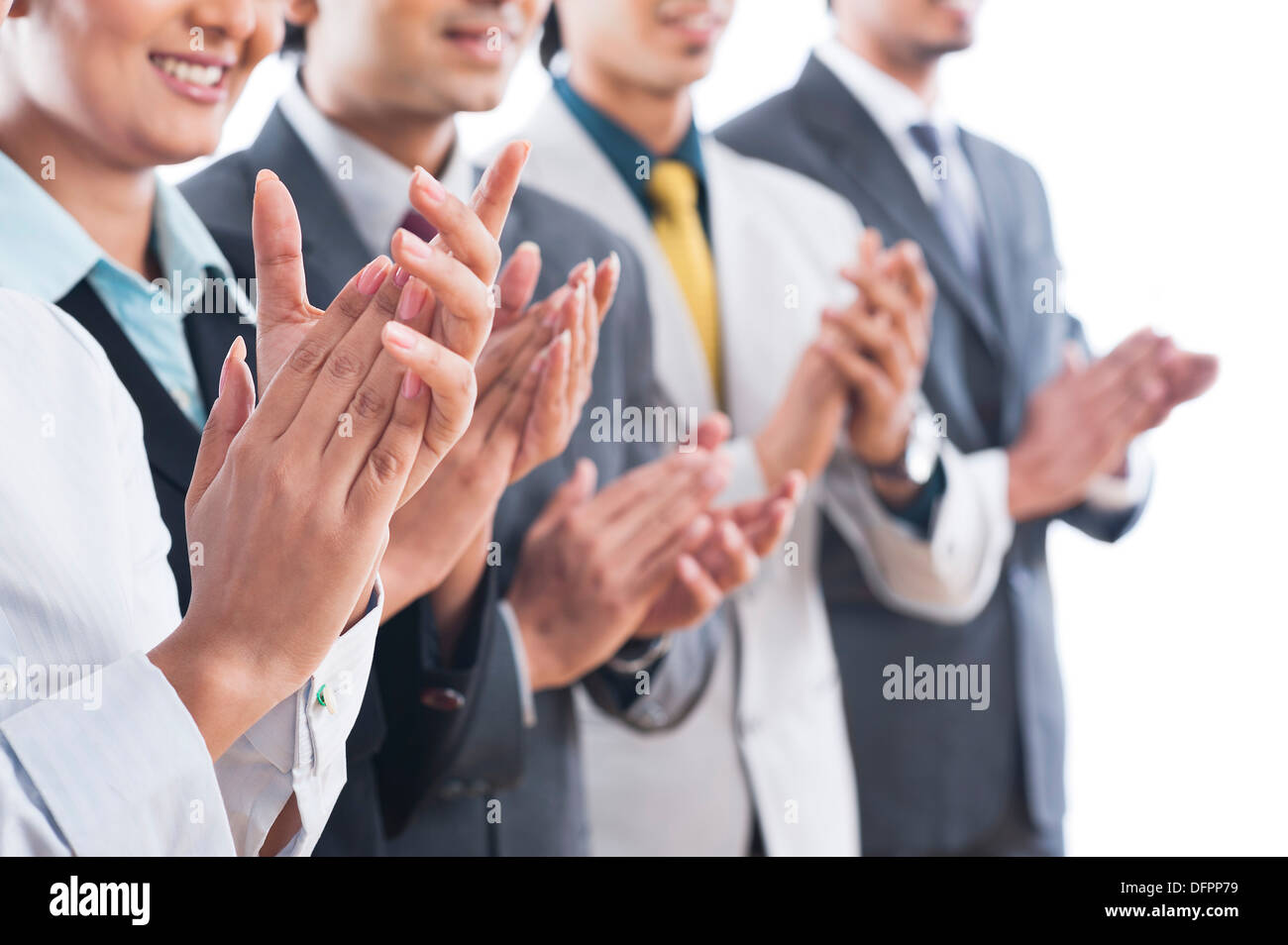 I dirigenti aziendali applaudire Foto Stock