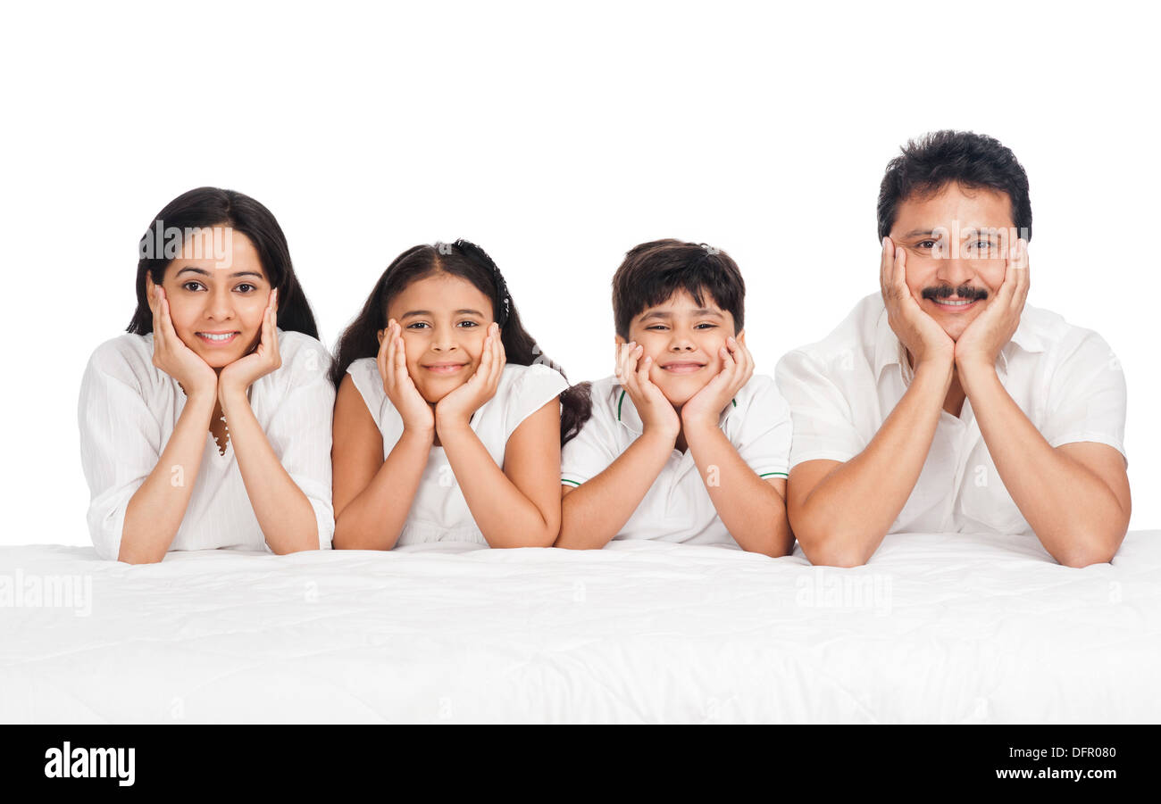 Ritratto di una famiglia felice Foto Stock