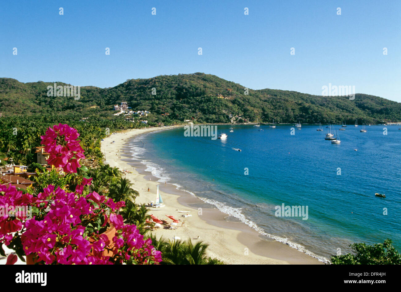 Pittoresca Playa La Ropa, Zihuatanejo, Guerrero, Messico. Foto Stock
