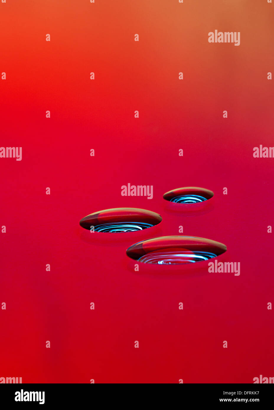 Immagine astratta di goccioline di acqua Foto Stock