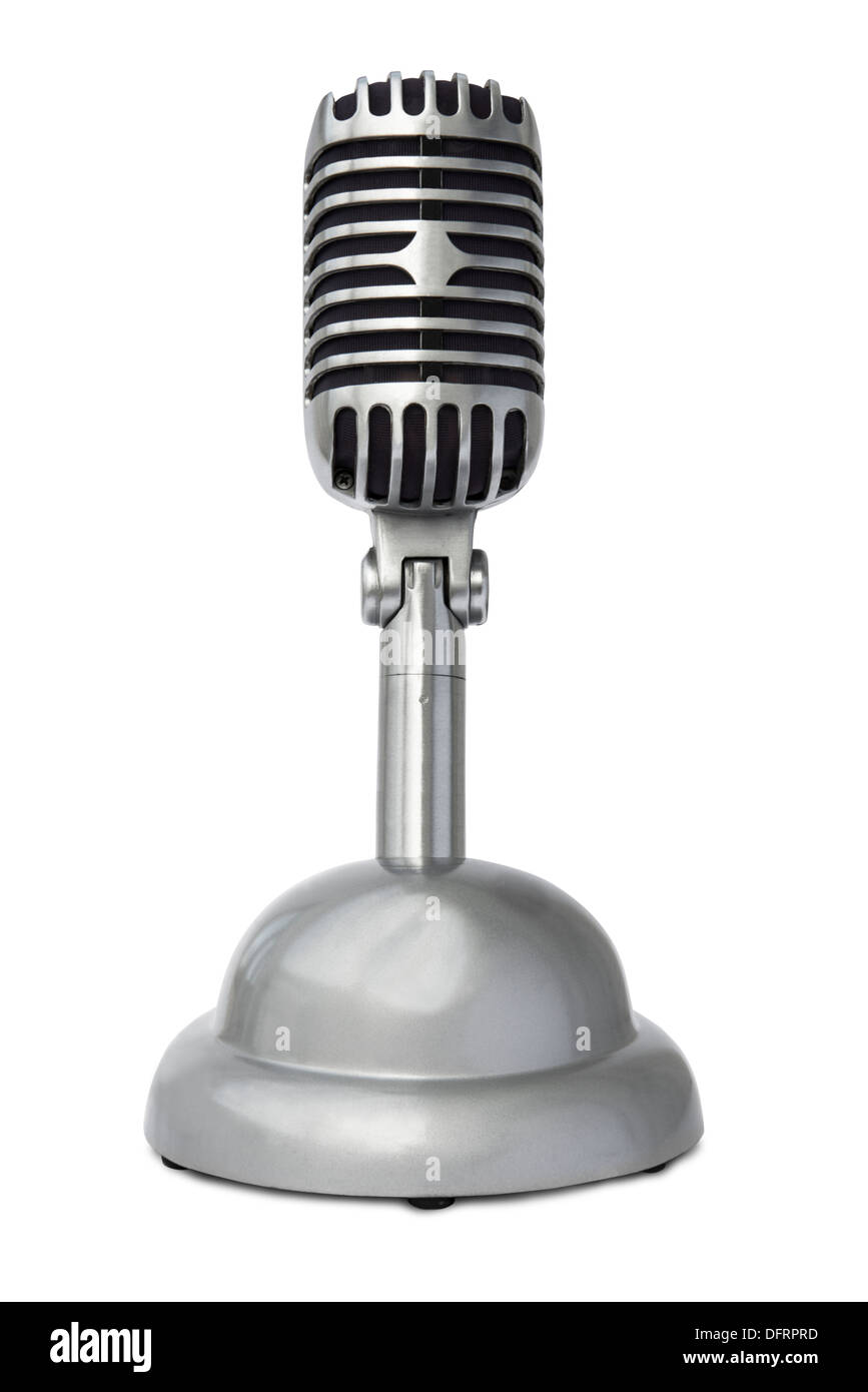 Microfono Classic Vista frontale Foto Stock