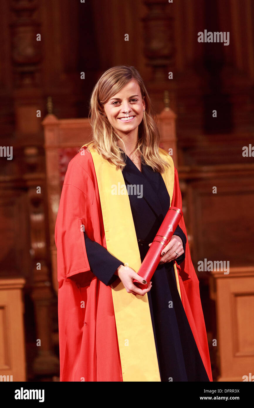 Nomi famosi da sport e cinema onorata dalla Università di Edimburgo. Formula 1 racing driver attribuito lauree honoris causa del 8 ottobre 2013. Edimburgo. Foto Stock