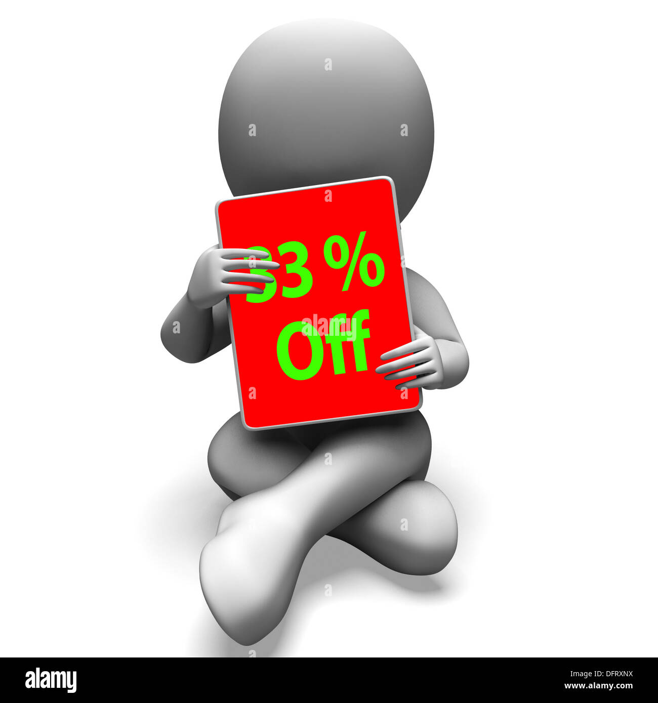 Trentatre percento di sconto Tablet significato 33% di sconto o di vendita  online Foto stock - Alamy