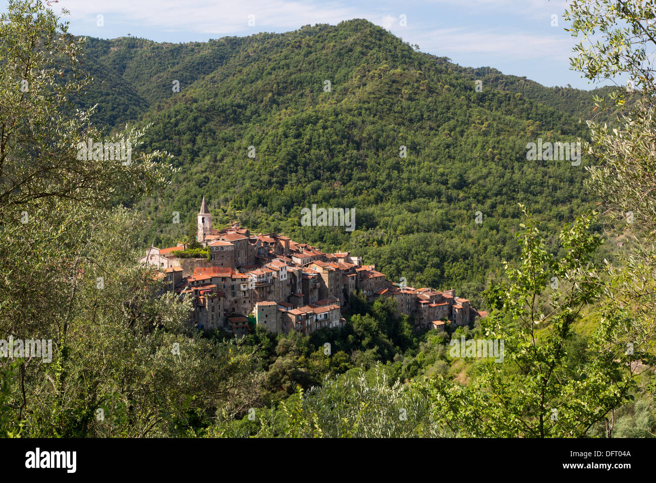 Il Borgo di Apricale, Liguria, Italia Foto Stock