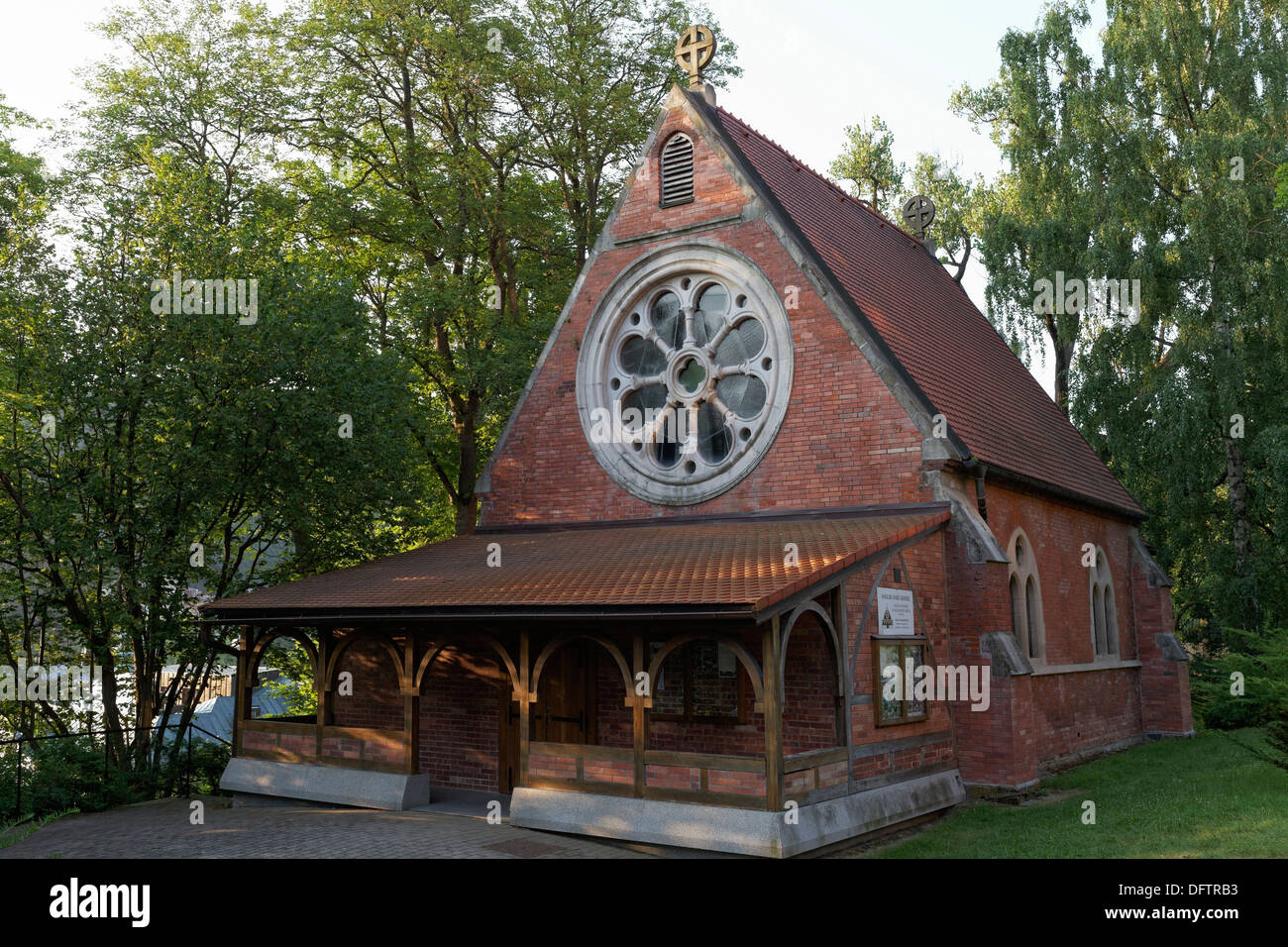 Chiesa anglicana, Mariánské Lázně, Regione di Karlovy Vary, Bohemia Repubblica Ceca Foto Stock