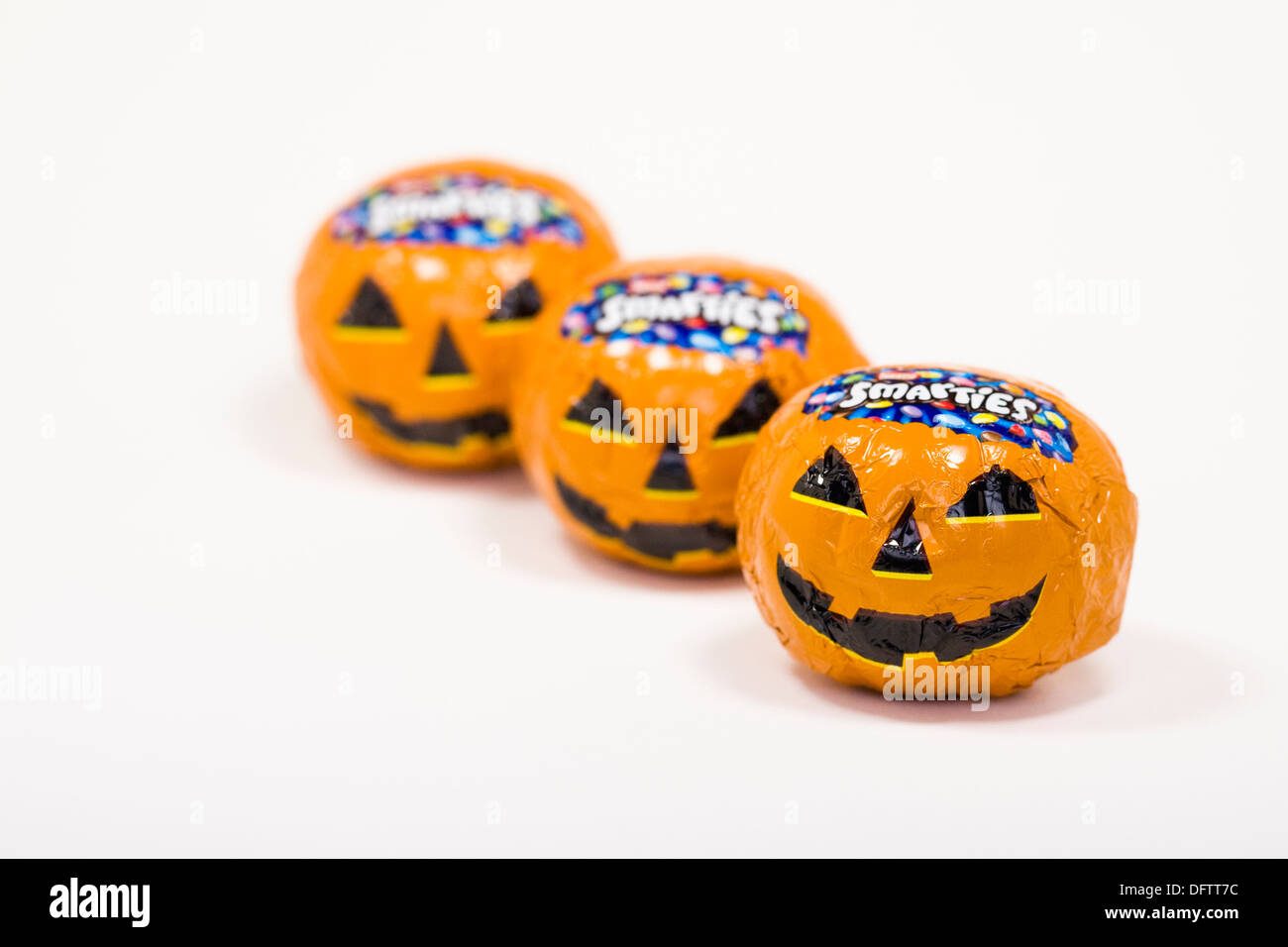 Tre caramelle di Halloween. Foto Stock