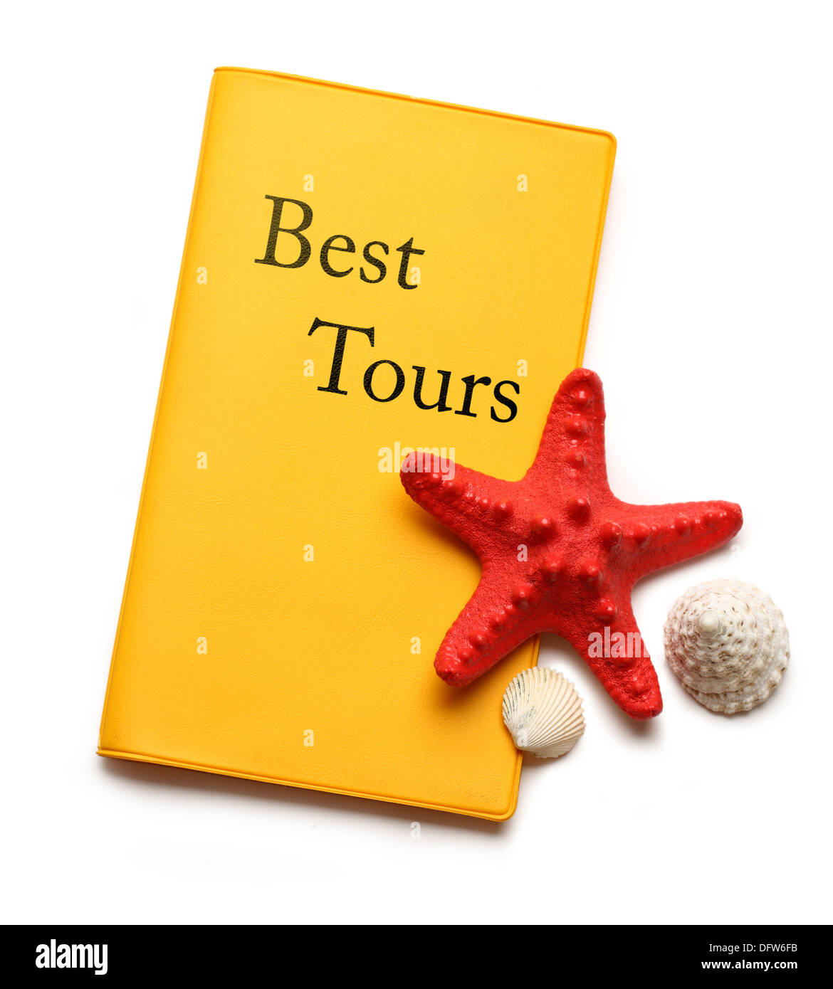 Seastar e conchiglie sui migliori tour brochure Foto Stock